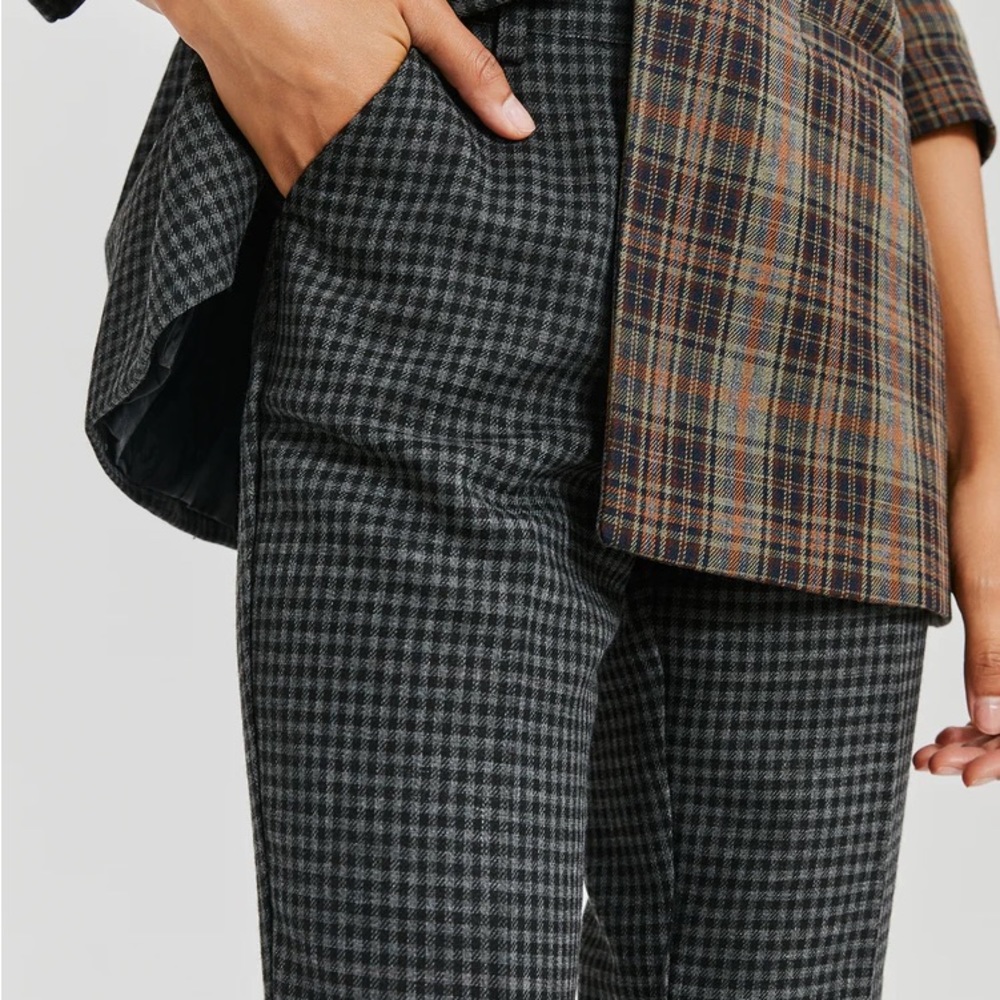 Something Navy Plaid Trouser - Picture 1 of 5